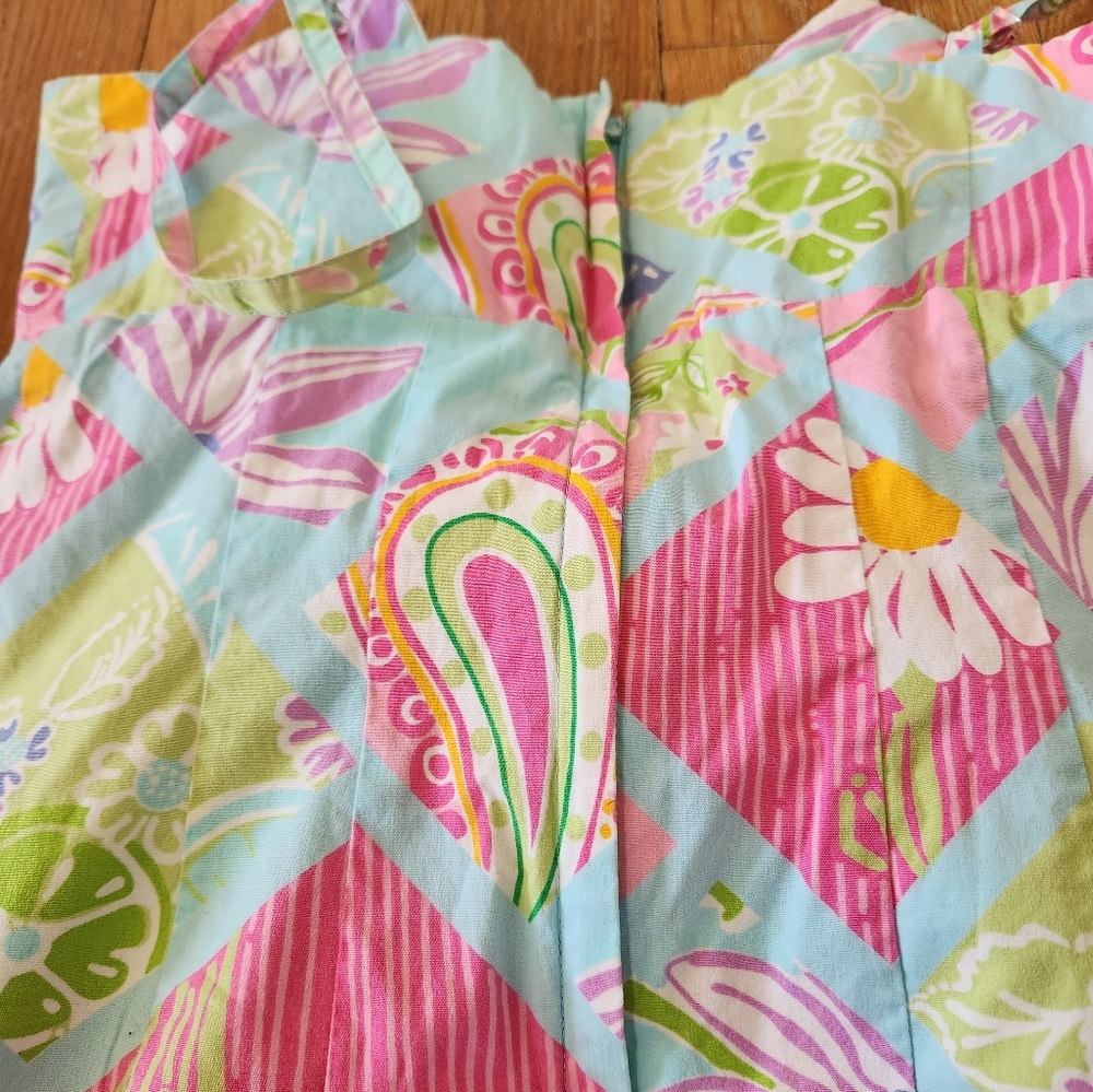 Lilly Pulitzer Patch Colorblock Shift Dress 2 - Picture 4 of 4